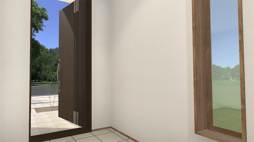 玄関入り口のVRイメージ
